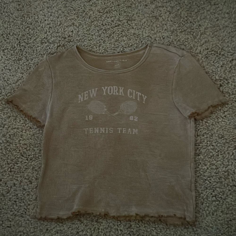 American Eagle mustard crop top size M